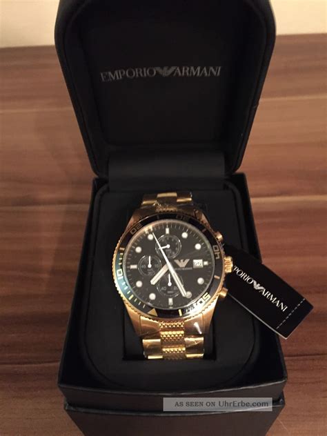 armani gold watch replica|emporio armani gold watch men.